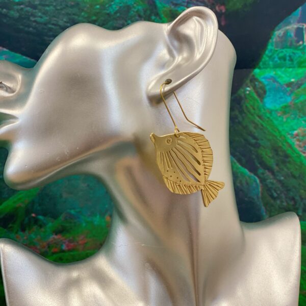 Brass Fish Earrings 