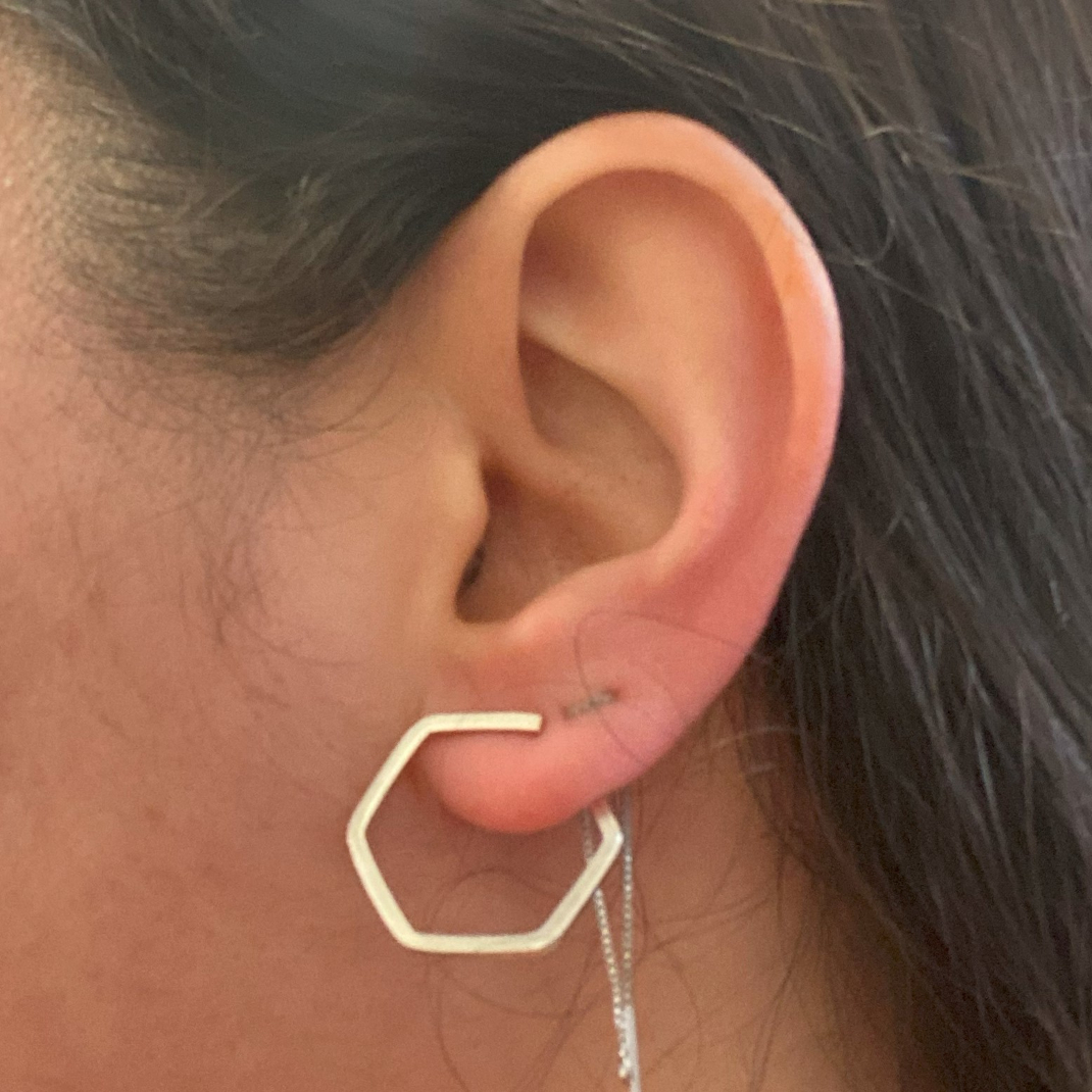 Hexagon infinity earrings 3